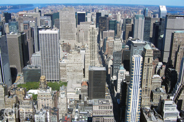 Widok z Empire State Building w kierunku północnym